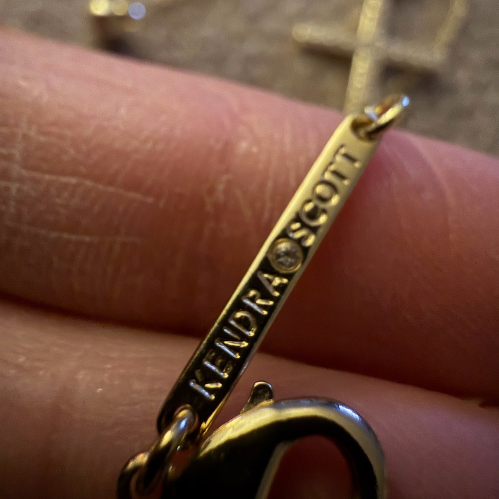 Kendra Scott Gold Necklace with Gold Cross Pendant - Picture 5 of 7